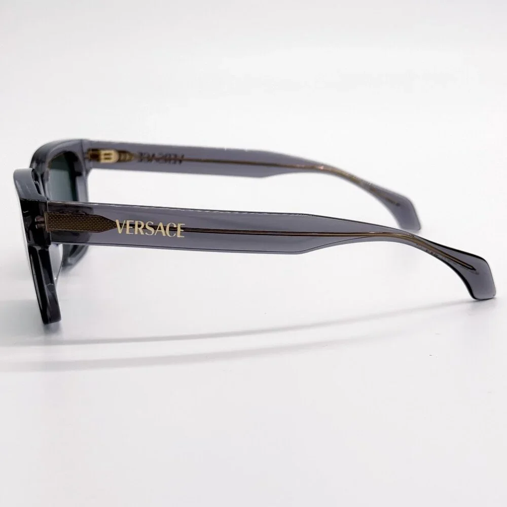 NEW VE4486 5510/71 VERSACE GRAY GREEN UNISEX SUNGLASSES VE4486 551071